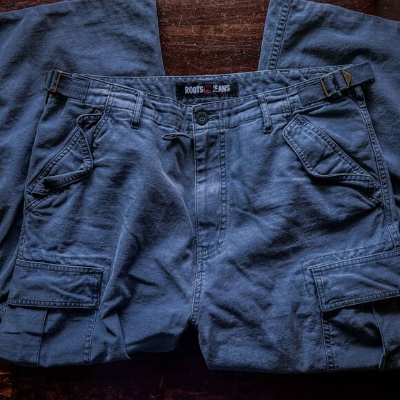 ROOTS Men's Cargo Pants Pre Love 34x25 100% Cotton - Picture 6 of 7